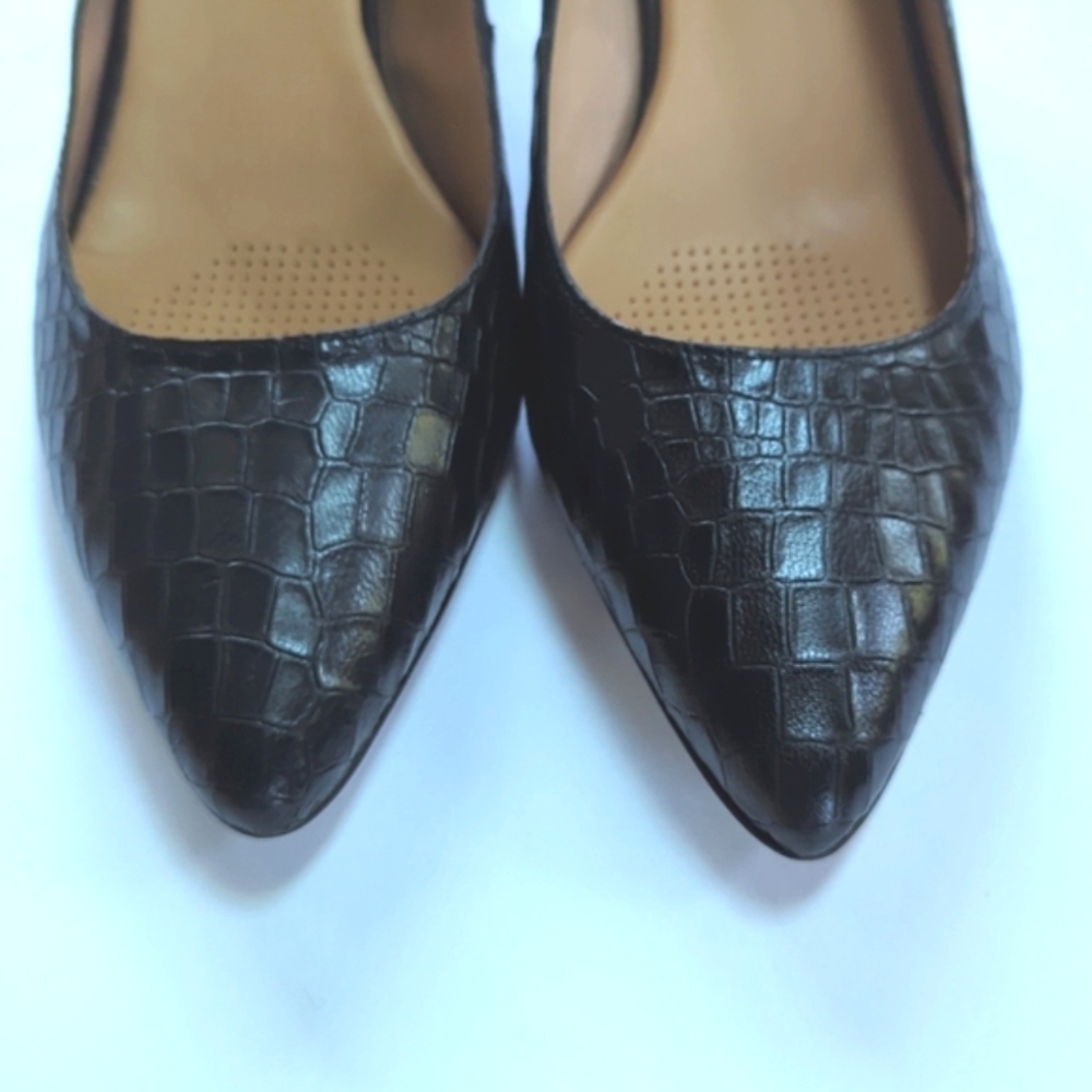 Corso Como, Black Snake Pattern Embossed Block He… - image 2